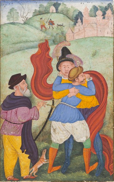 Europeans Embracing by Mughal School
